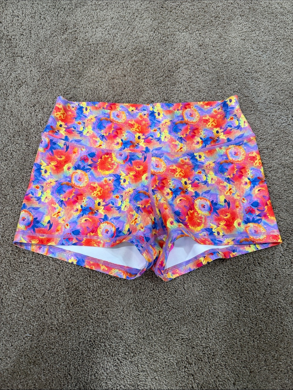 Bright Floral Women’s Bike Shorts - Multicolor